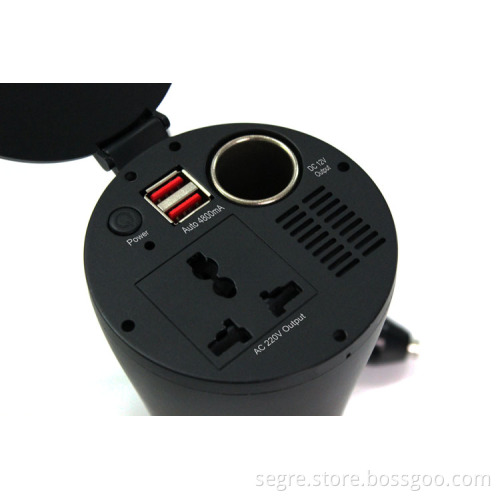 150w 12v to 220v car power inverter with dual usb 4.8A